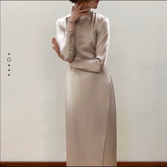 Zara Limited Edition Satin Effect Dress - Picture 3 of 7